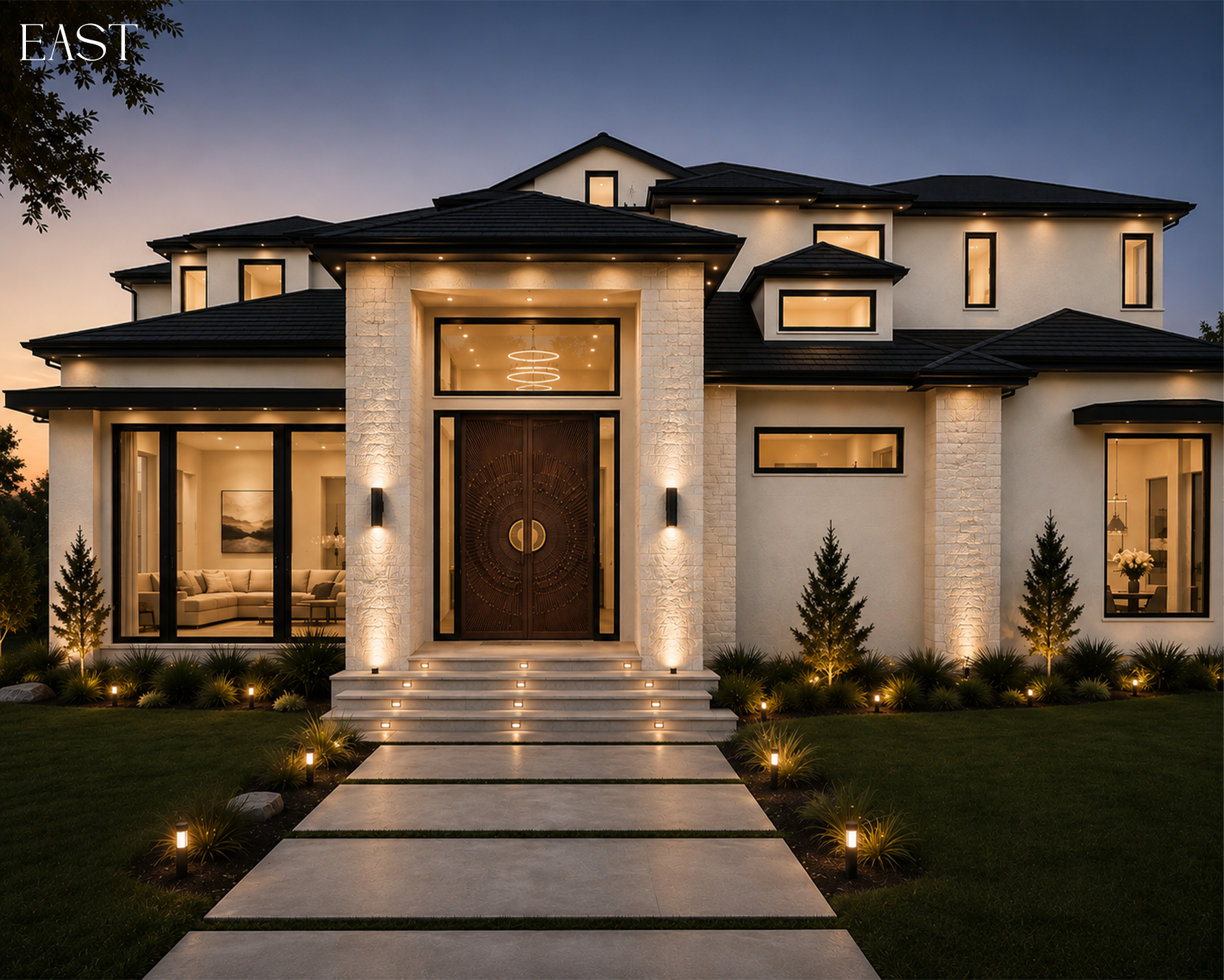 Southlake home exterior — East view