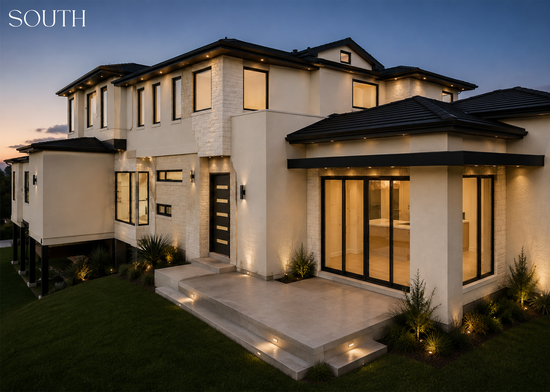Southlake home exterior — South view